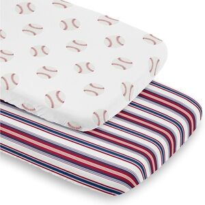 Sweet Jojo Designs Baseball Boy Baby Bassinet Sheets – 2pack